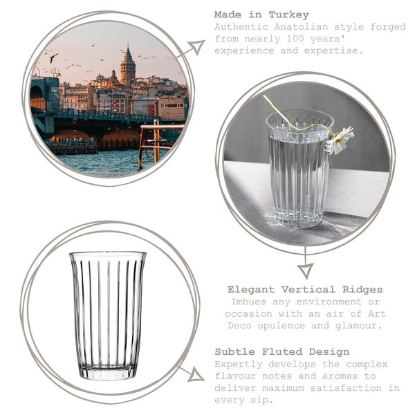 Nicola Spring 365ml Joy Highball Glasses - Pack Of Four