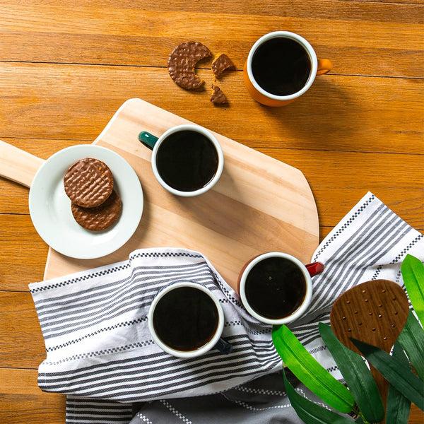 Nicola Spring 375ml Coloured Enamel Belly Mugs - 4 Colours