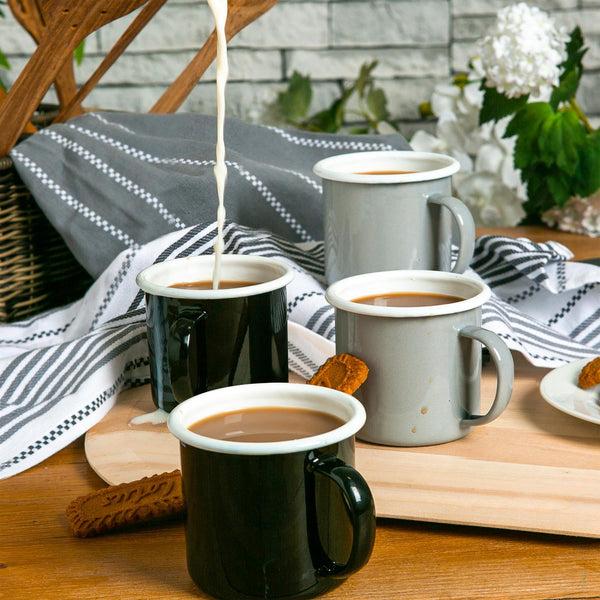 Nicola Spring 375ml Coloured Enamel Mugs - Pack Of Six