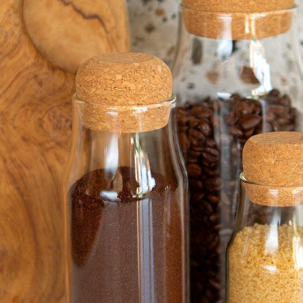 Nicola Spring 375ml Glass Storage Bottle With Cork Lid