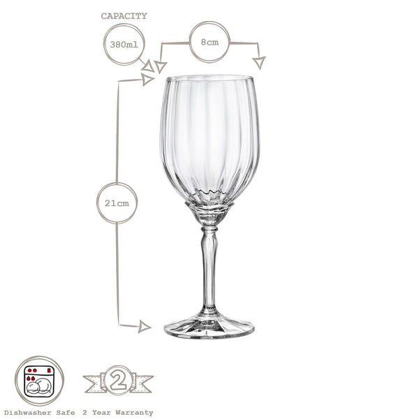 Nicola Spring 380ml Florian White Wine Glasses - Pack Of Six
