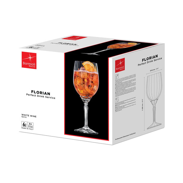 Nicola Spring 380ml Florian White Wine Glasses - Pack Of Six