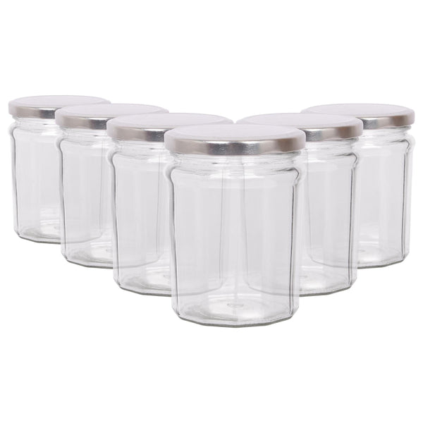 nicola spring 380ml Glass Jam Jars with Lids - Pack of 6