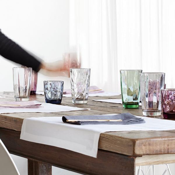 Nicola Spring 390ml Diamond Tumbler Glasses - Pack Of Six