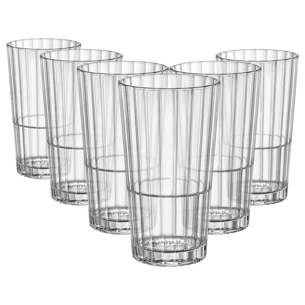 nicola spring 395ml Oxford Bar Stacking Highball Glasses - Pack of Six