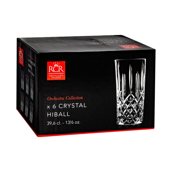 Nicola Spring 396ml Orchestra Highball Glasses - Pack Of Six