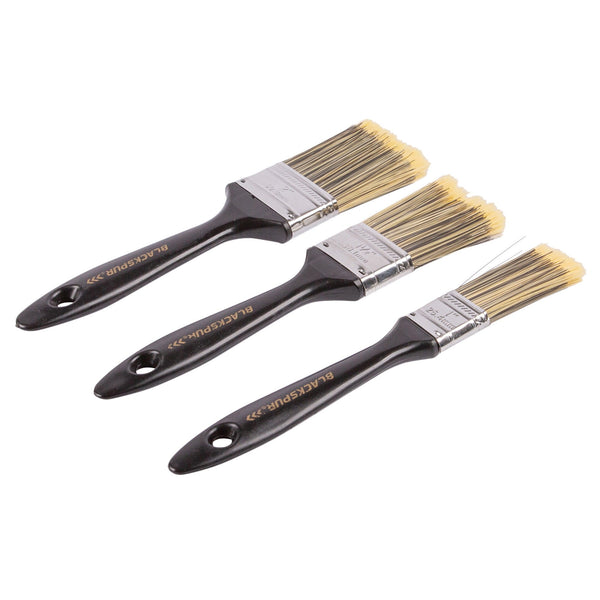 nicola spring 3pc Black Plastic DIY Paint Brush Set