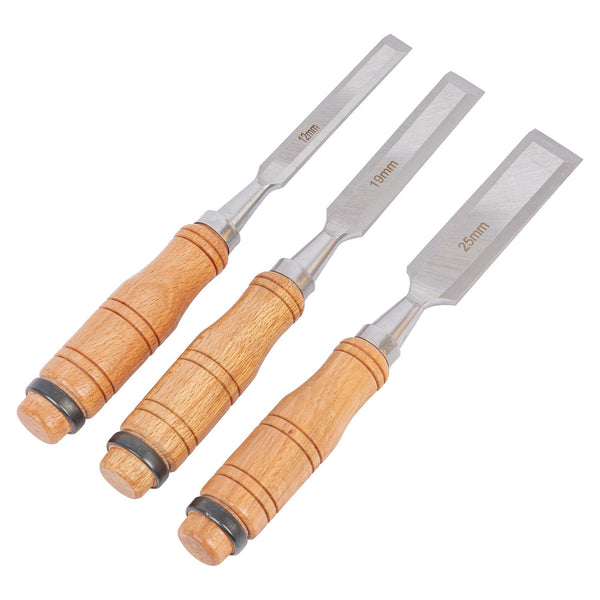 nicola spring 3pc Brown Carbon Steel Wood Chisel Set