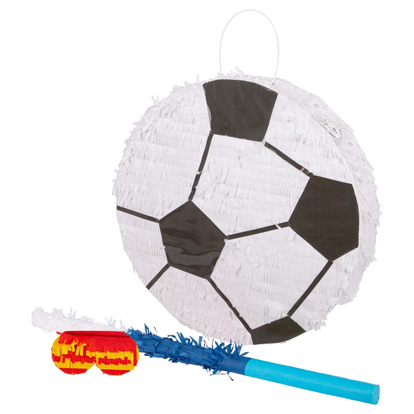 Nicola Spring 3pc Large Football Pinata Set With Stick & Blindfold