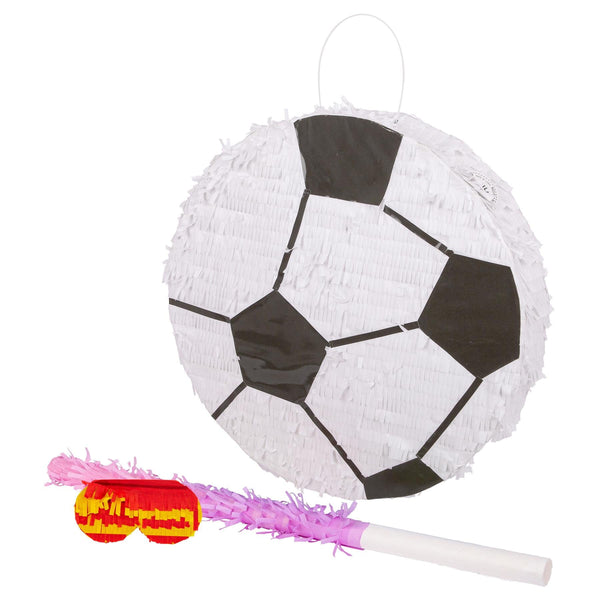 nicola spring 3pc Large Football Pinata Set with Stick & Blindfold