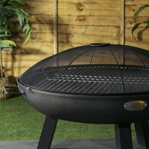 Nicola Spring 3pc Round Fire Pit Grill And Dome Set