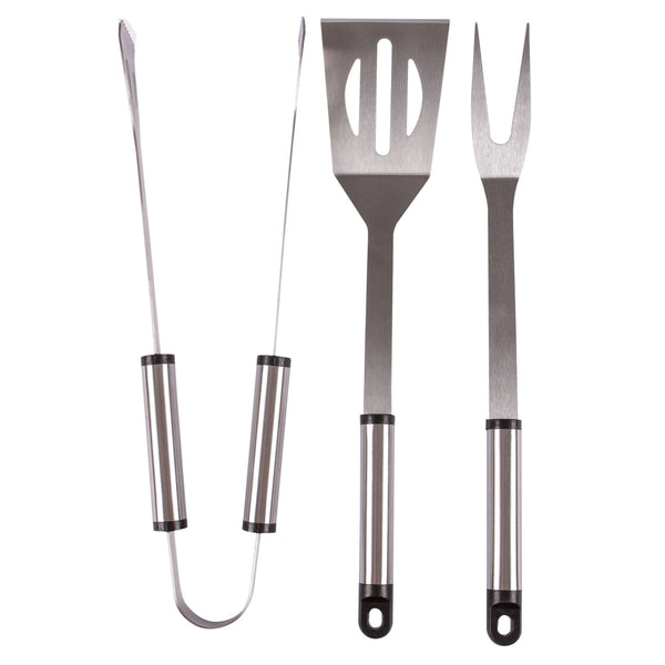 nicola spring 3pc Stainless Steel Barbecue Tool Set