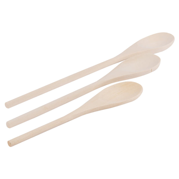 nicola spring 3pc Wooden Cooking Spoons Set - 3 Sizes