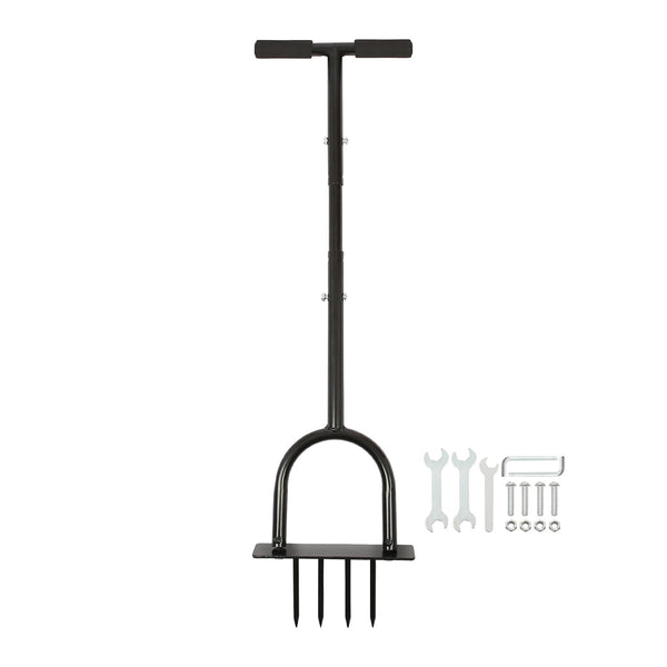 nicola spring 4-Prong Lawn Aerator - 24.5cm x 1M - Black