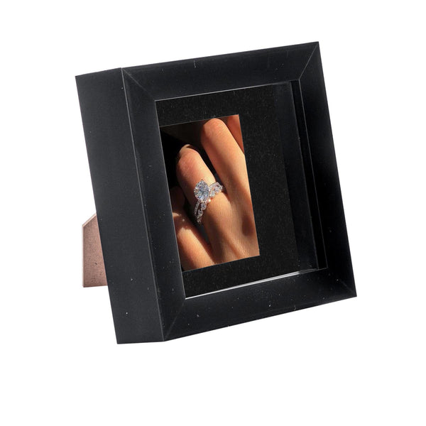 nicola spring 4" x 4" Black 3D Box Photo Frame - with 2" x 2" Mount
