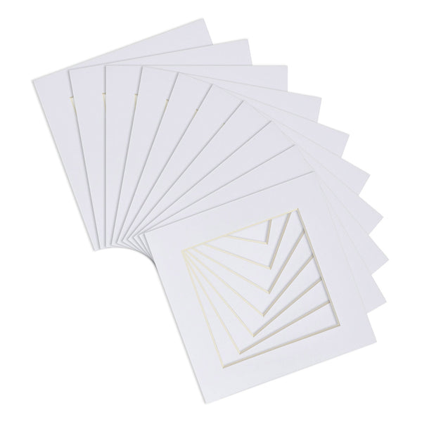 nicola spring 4" x 4" Picture Mounts for 6" x 6" Frame - Pack of 10