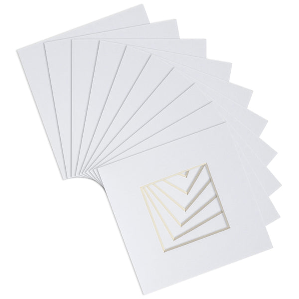 nicola spring 4" x 4" Picture Mounts for 8" x 8" Frame - Pack of 10