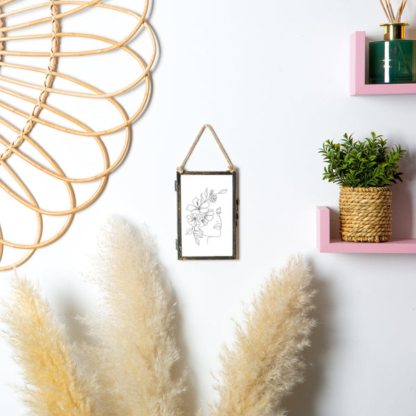 Nicola Spring 4" X 6" Black Hanging Metal Photo Frame