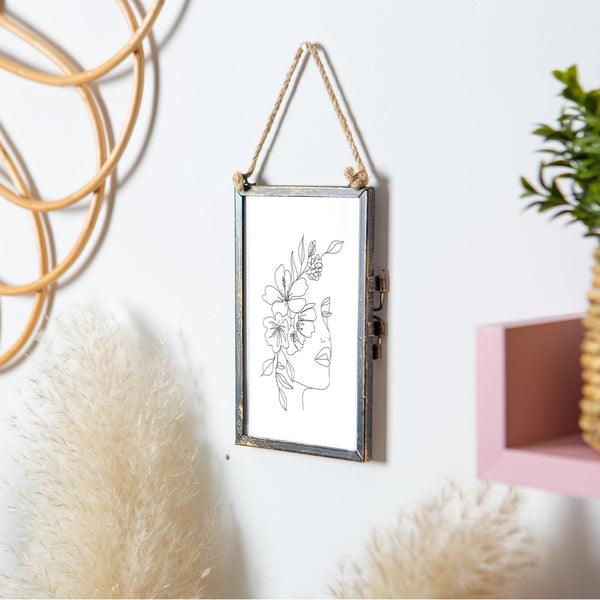 Nicola Spring 4" X 6" Black Hanging Metal Photo Frame