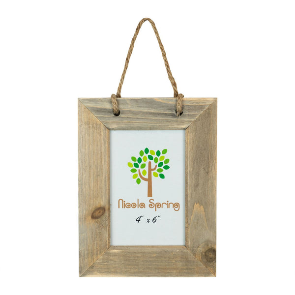 nicola spring 4" x 6" Natural Wooden Hanging Photo Frame