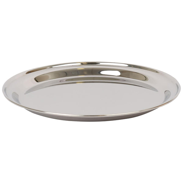 nicola spring 40.5cm Round Stainless Steel Serving Tray