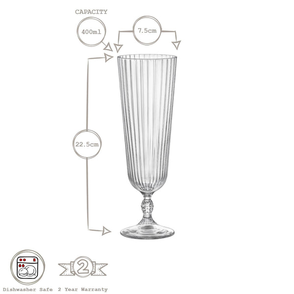 Nicola Spring 400ml America '20s Sling Cocktail Glasses - Pack Of 6