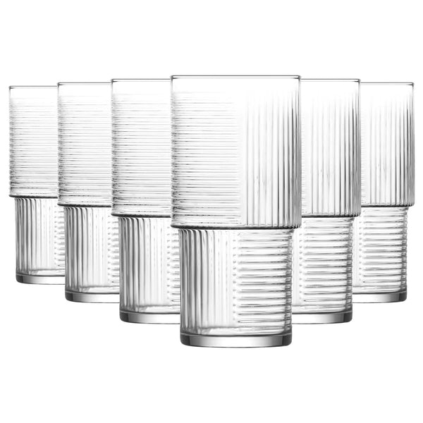 nicola spring 400ml Helen Stacking Highball Glasses - Pack of 6