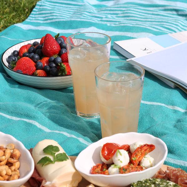 Nicola Spring 400ml Reusable Plastic Highball Glasses - Pack Of 6