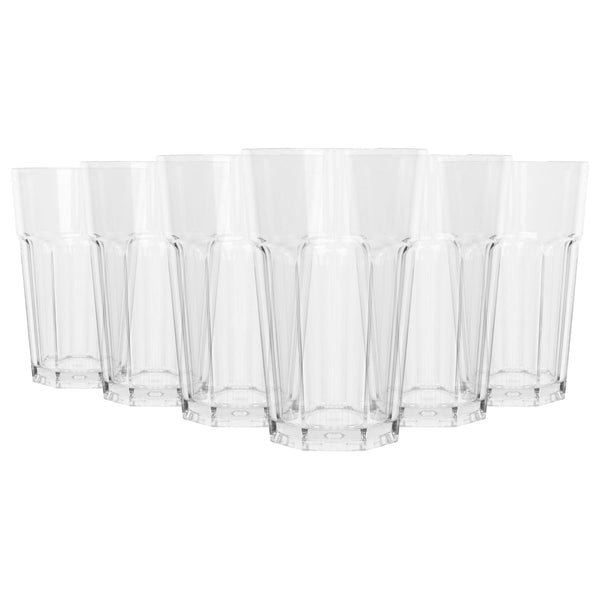 nicola spring 400ml Reusable Plastic Highball Glasses - Pack of 6