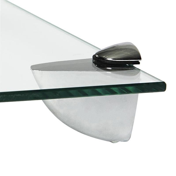 Nicola Spring 40cm Floating Glass Shelf With Chrome Fixings
