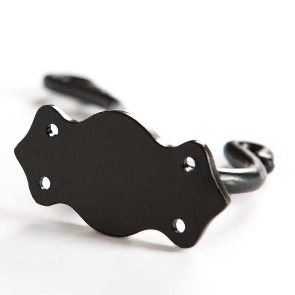 Nicola Spring 40mm X 140mm Black Curly Hat & Coat Hook