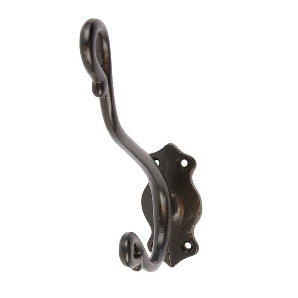 nicola spring 40mm x 140mm Black Curly Hat & Coat Hook