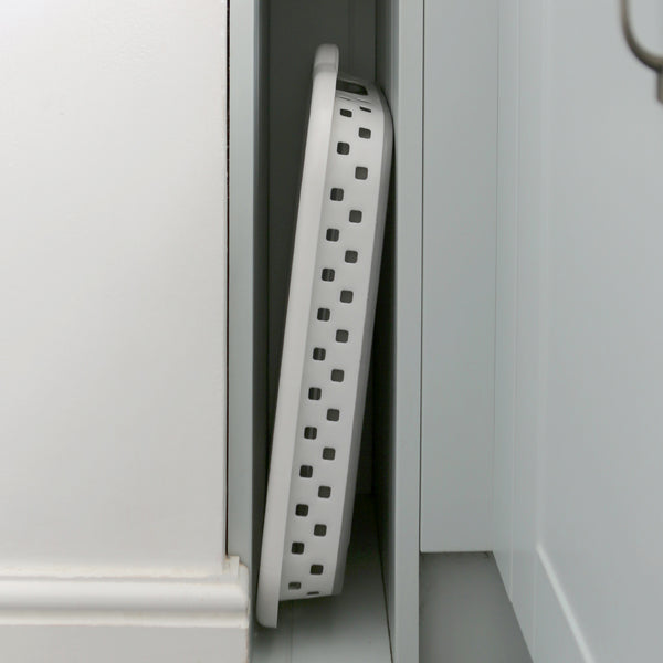 Nicola Spring 42L Collapsible Laundry Basket - White/Grey