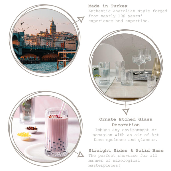 Nicola Spring 435ml Elysia Highball Glasses - Pack Of Four