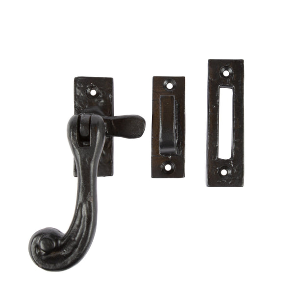 nicola spring 45mm x 110mm Black Rustic Left Handed Window Fastener