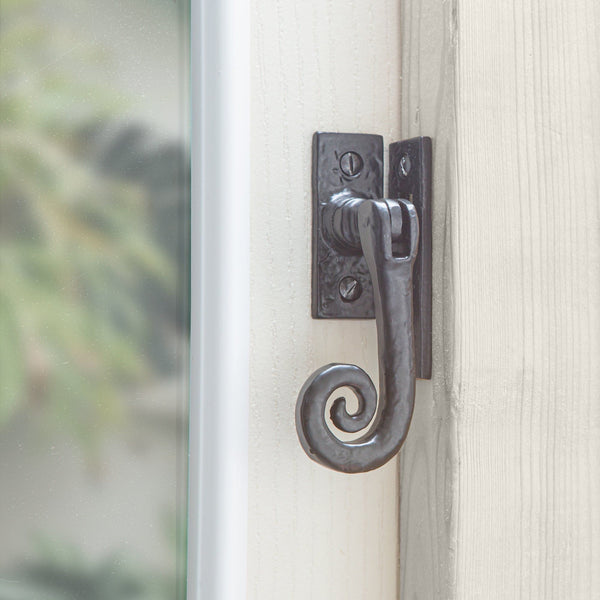 Nicola Spring 46mm X 108mm Black Curly Tail Left Handed Window Fastener