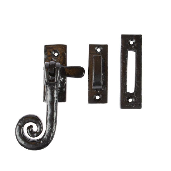 nicola spring 46mm x 108mm Black Curly Tail Left Handed Window Fastener