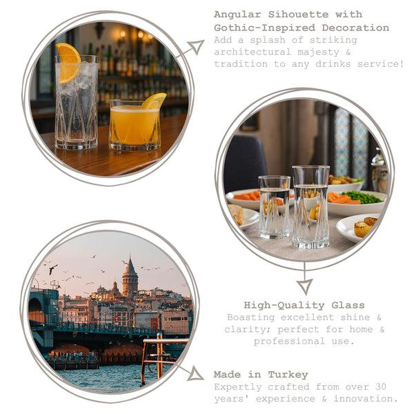 Nicola Spring 480ml Zoey Highball Glasses - Pack Of 6