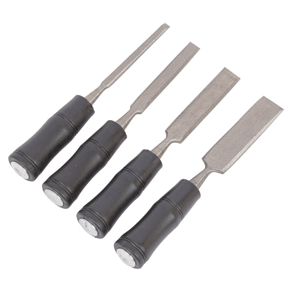 nicola spring 4pc Black Carbon Steel Firmer Chisel Set