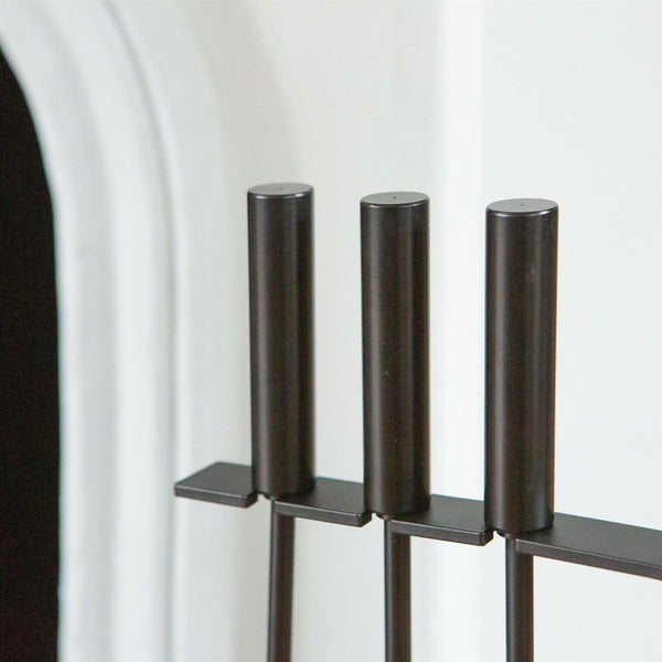 Nicola Spring 4pc Black 'Goodwood' Fireside Companion Set