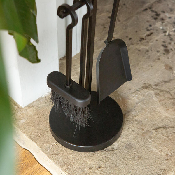 Nicola Spring 4pc Black 'Midhurst' Fireside Companion Set