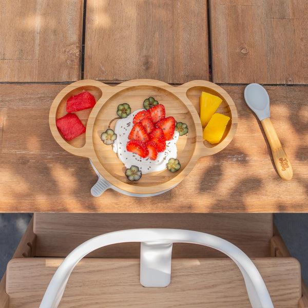 Nicola Spring 4pc Kit The Koala Bamboo Suction Toddler Baby And Children's Feeding Set