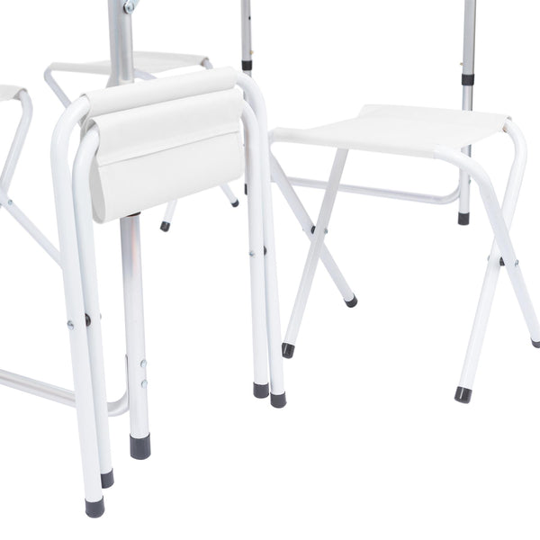 Nicola Spring 5 Piece Height Adjustable Folding Picnic Table & Chairs Set