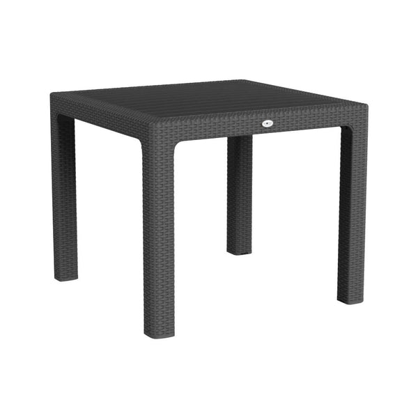 Nicola Spring 5 Piece Noble Square Rattan Garden Furniture Set Set - 90cm X 90cm - Anthracite