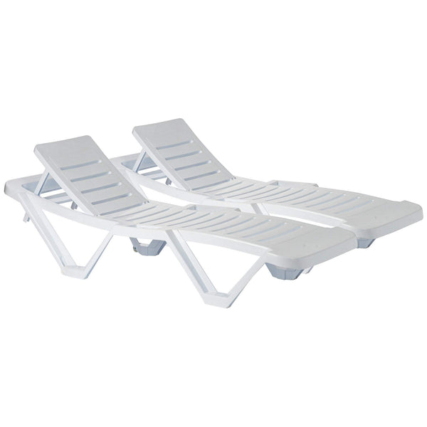 nicola spring 5-Position Master Sun Loungers - Pack of Two