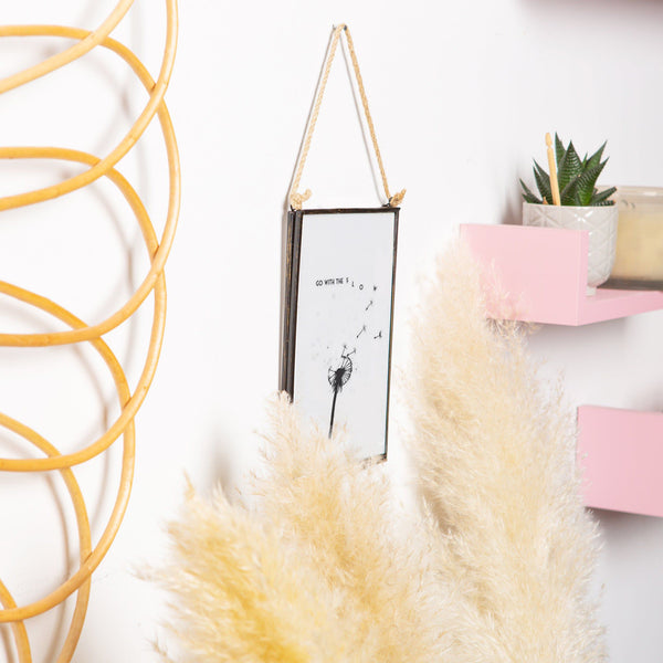 Nicola Spring 5" X 7" Black Hanging Metal Photo Frame