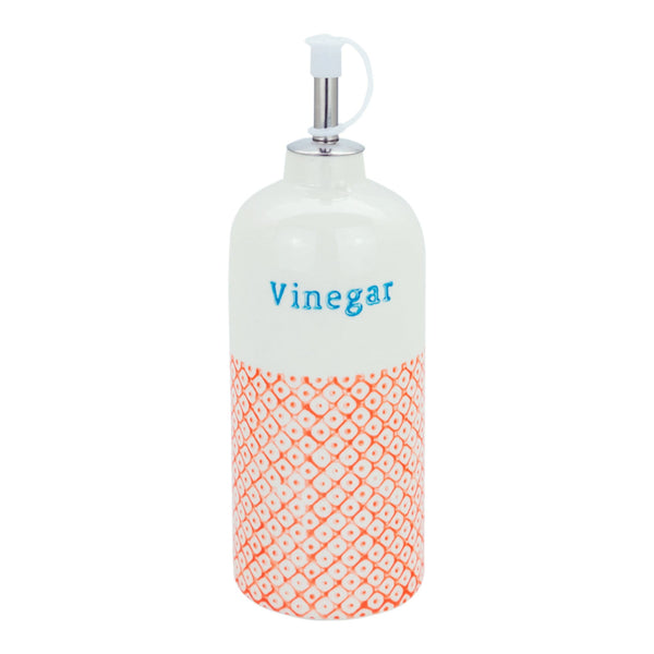 nicola spring 500ml Hand Printed Stoneware Vinegar Bottle with Pourer