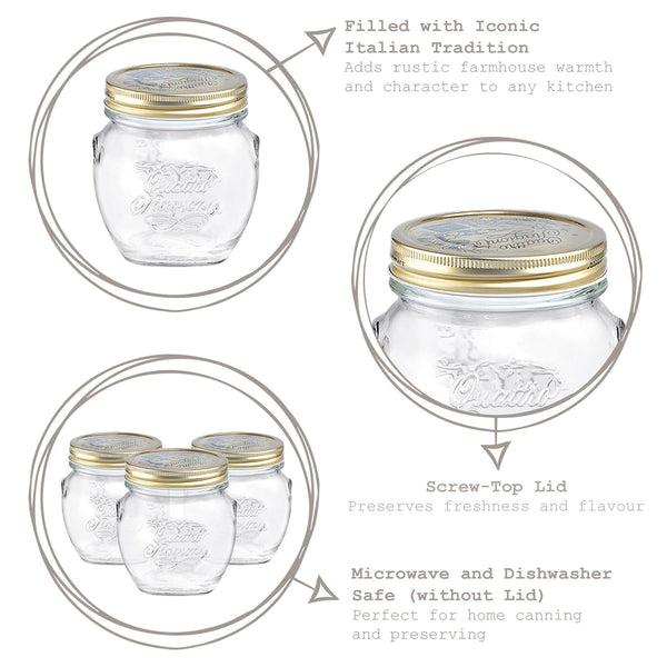 Nicola Spring 500ml Quattro Stagioni Amphora Glass Storage Jar