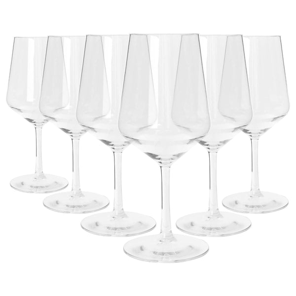 nicola spring 500ml Reusable Plastic Wine Glasses - Pack of Six