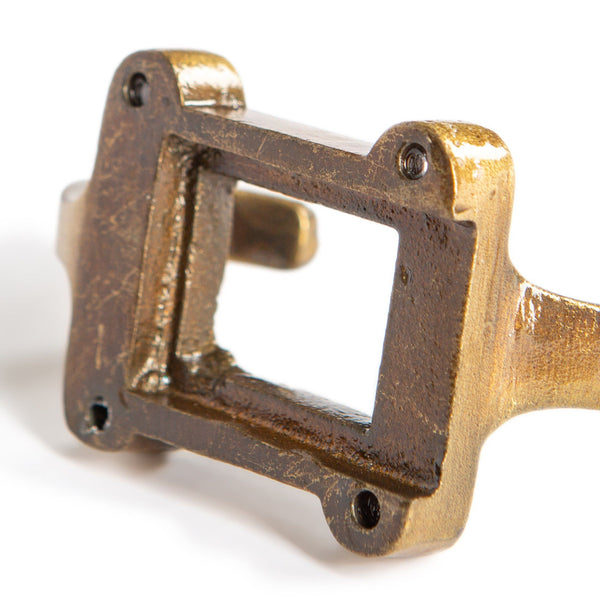 Nicola Spring 50mm X 110mm Brass Window Back Label Holder Hat & Coat Hook